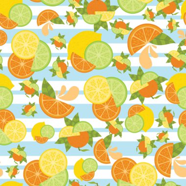 Turunçgillerden esinlenilmiş kusursuz bir yüzey dizaynı. Eğlenceli ve yaz illüstrasyonu.