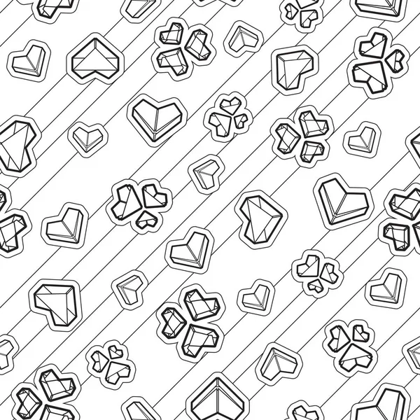 stock image A beautiful seamless surface pattern design of origami heart. A cute illustration featuring the ancient art of paper folding from Japan. A fun coloring page and book for the whole family
