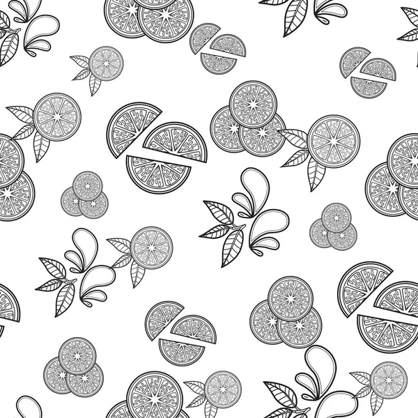 Piękny Bezszwowy Wzór Powierzchni Inspirowany Owocami Cytrusowymi Zabawna Letnia Ilustracja — Zdjęcie stockowe