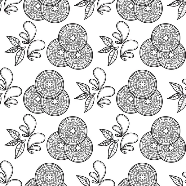 Beautiful Seamless Surface Pattern Design Inspired Citrus Fruit Fun Summery — Stock Photo, Image