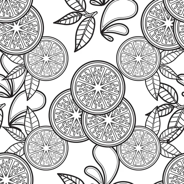 Piękny Bezszwowy Wzór Powierzchni Inspirowany Owocami Cytrusowymi Zabawna Letnia Ilustracja — Zdjęcie stockowe