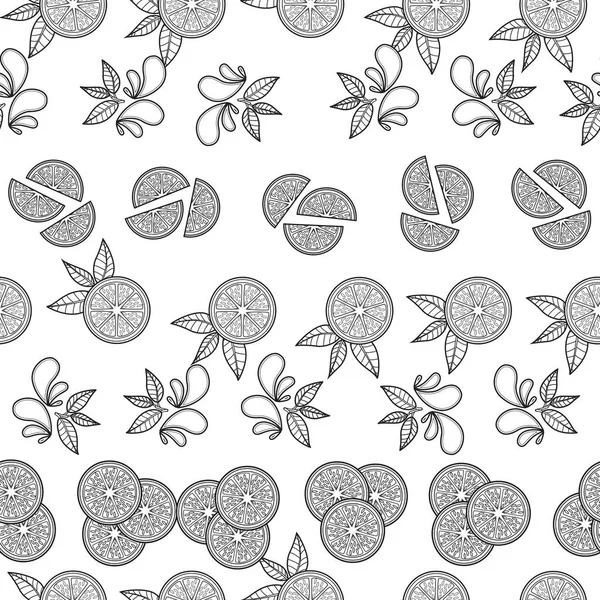 Krásný Bezešvý Design Povrchu Inspirovaný Citrusovými Plody Zábavné Letní Ilustrace — Stock fotografie
