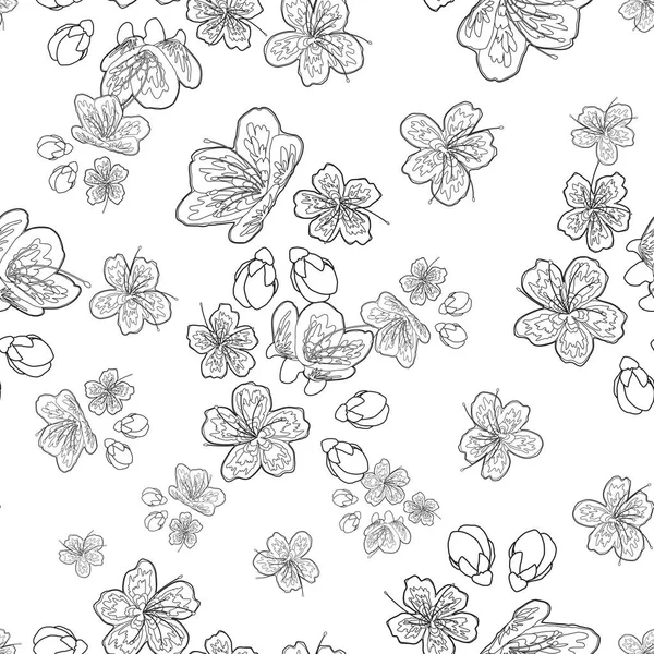 Гарний Безшовний Дизайн Поверхні Натхненний Приголомшливою Квіткою Сакури Вибух Квітів — стокове фото