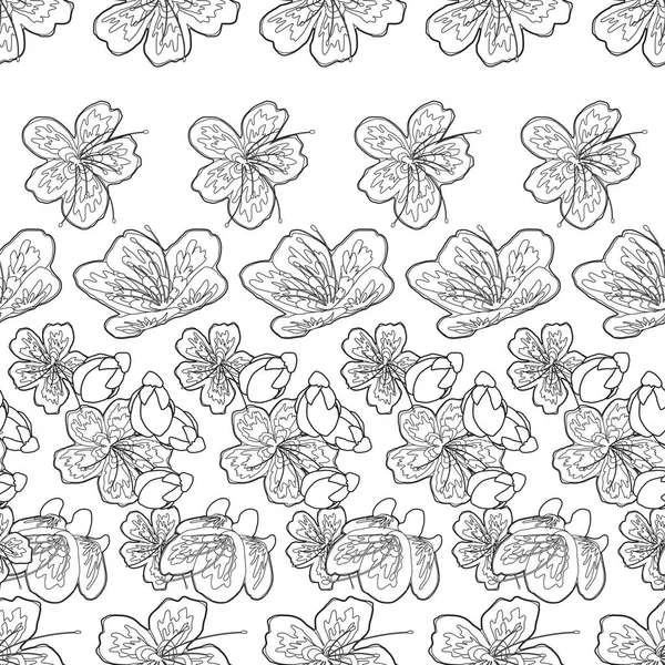 Belo Design Padrão Superfície Sem Costura Inspirado Deslumbrante Flor Sakura — Fotografia de Stock
