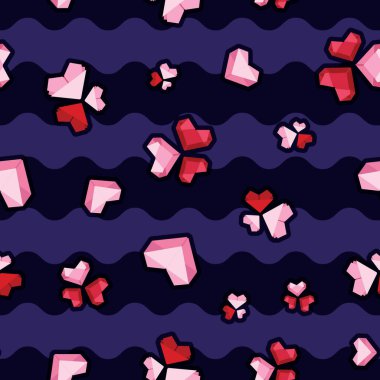 Origami kalbinin kusursuz bir yüzey dizaynı. Japonya 'dan gelen eski kağıt katlama sanatını anlatan sevimli bir resim..