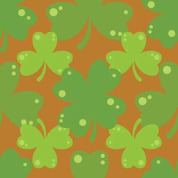 クローバーの葉のシームレスなパターンデザインとして 可愛くてシンプルなイラスト — ストック写真