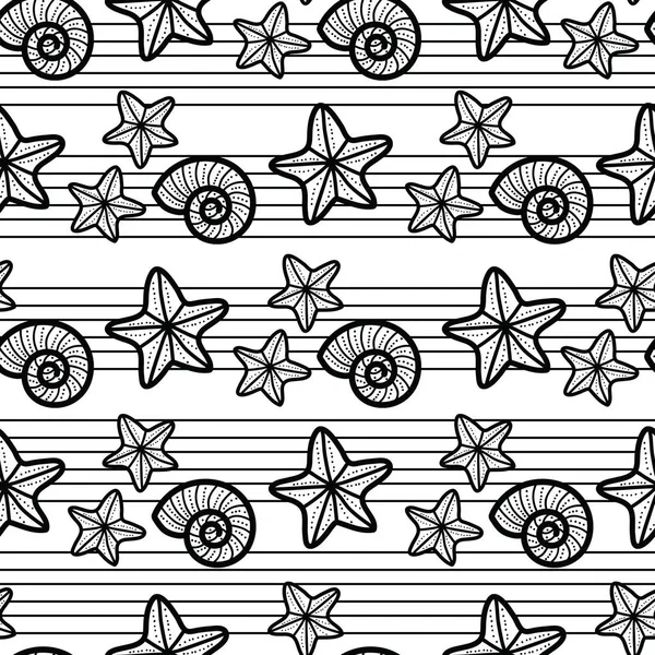 Deniz kabukları ve deniz yıldızlarının sevimli ve sevimli çizgileri. Plaj temasında kusursuz, eğlenceli bir desen tasarımı. Yaz için mükemmel. Herkes için eğlenceli bir boyama aktivitesi. Boyama sayfası ve kitap çizimi.