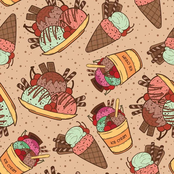 Popüler Tatlı Tatlıların Dijital Çizimi Dondurmanın Pürüzsüz Bir Yüzey Dizaynı — Stok fotoğraf