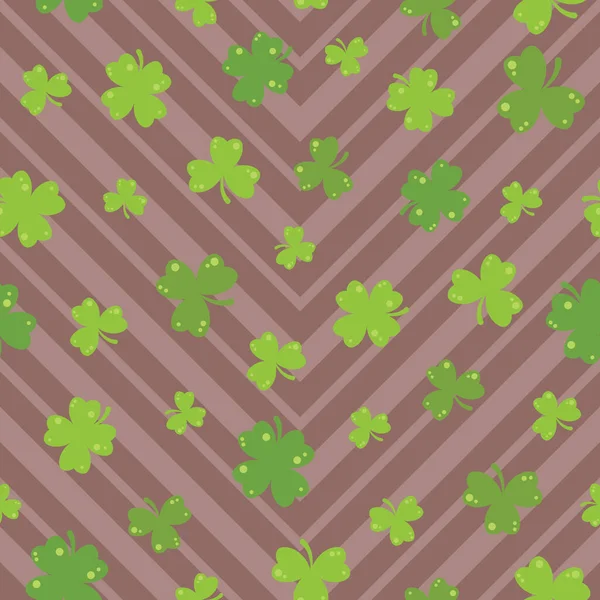 Cute Simple Illustration Seamless Pattern Design Clover Leaves — Stock Photo, Image