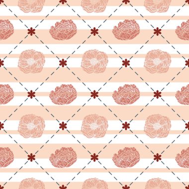 Şakayık çiçeklerinin kusursuz bir yüzey deseni tasarımı gibi hoş bir çizimi.