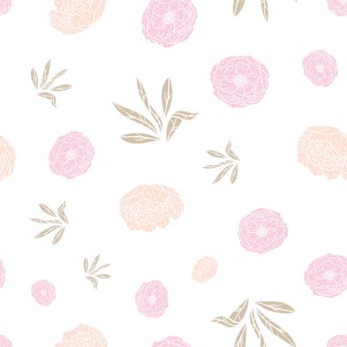 Şakayık çiçeklerinin kusursuz bir yüzey deseni tasarımı gibi hoş bir çizimi.