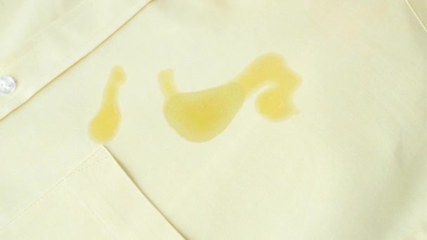 Grease Stains Clothes Daily Life Stain Concept Footage — Stock Video