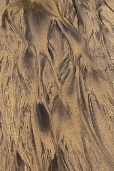 Гарний Пляжний Пісок Літньому Сонці Пісок Текстури Піщаний Пляж Фону — стокове фото