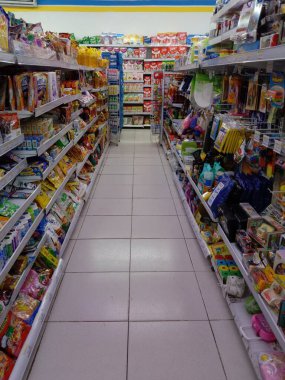 inside Indomaret in Palembang,Indomaret is a mini market that sells family needs.