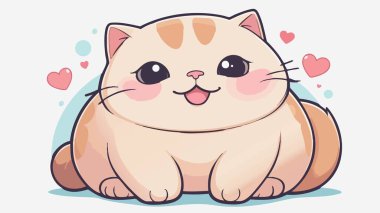 Şirin kawaii tombul kızıl kedili büyük gözlü ve yürekli.