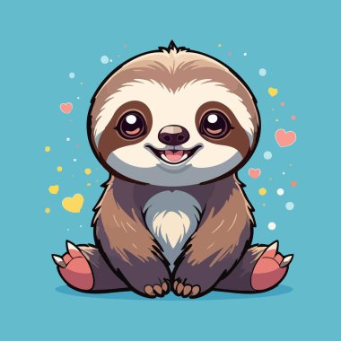 Sevimli kawaii miskin gülüşü ve kalbi olan