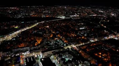Chisinau Şehir Işıkları Yüksek İrtifa Gece Görüşü