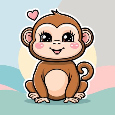 Büyük parlak gözleri ve tatlı gülüşü olan sevimli çizgi film maymunu.