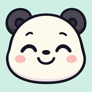 Uykulu bebek panda gözleri kapalı ve gevşek yüzlü.