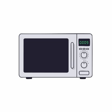 Basit açık gri mikrodalga fırın çizimi