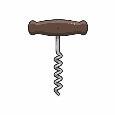 Basit tirbuşon çizgi film çizimi