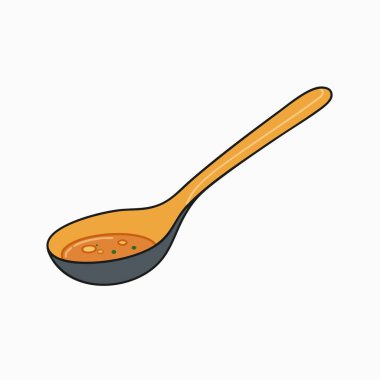 Bir kaşık portakal sosu çizimi