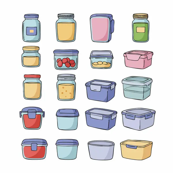 Renkli Gıda Depolama Kutuları ve Kavanozları