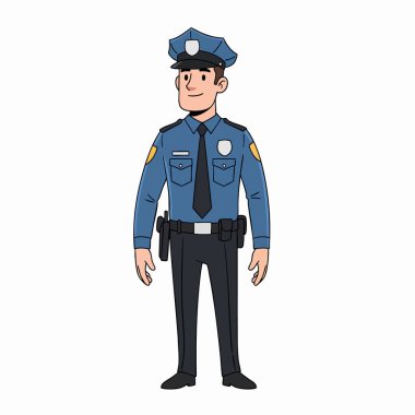 Dost canlısı Erkek Polis Karakter Üniforması