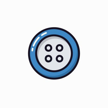 Klasik tek düğmeli vektör çizimi