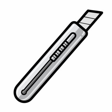 Ofis bıçağı kağıt kesicisi vektör çizimi