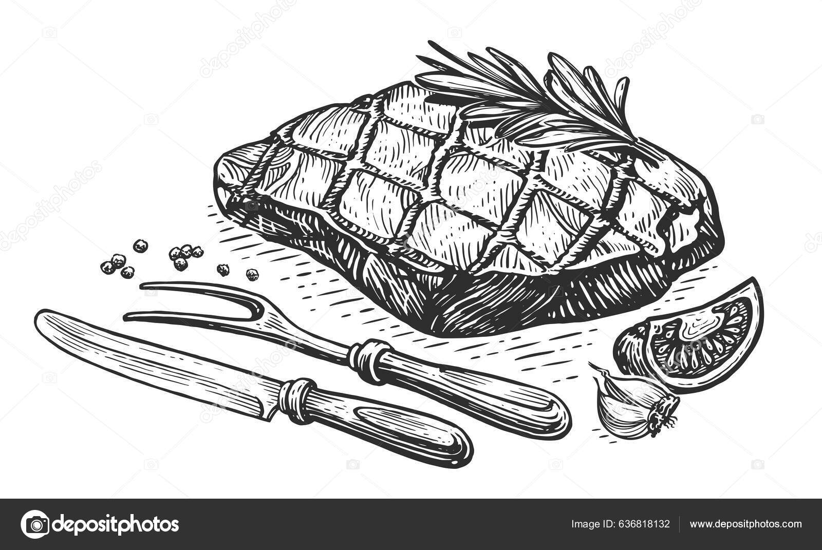 Steak Sketch PNG Transparent Images Free Download | Vector Files | Pngtree