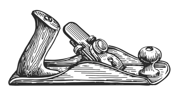 Portret Pamięciowy Urządzenia Obróbki Drewna Produkcji Mebli Narzędzia Stolarskie Narysowane — Zdjęcie stockowe
