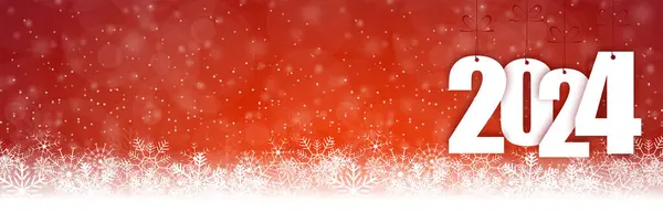 Панорамний Банерний Фон Eps Снігопадом Світловими Ефектами Привітаннями Різдво Новий Векторна Графіка