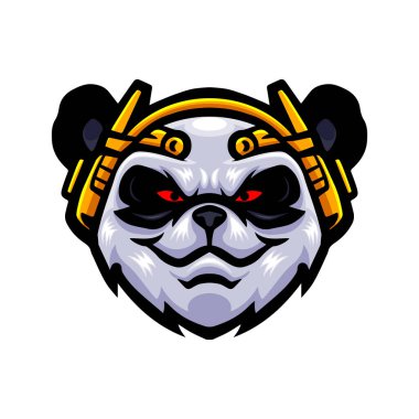 Pandanın baş logosu maskot tasarımı