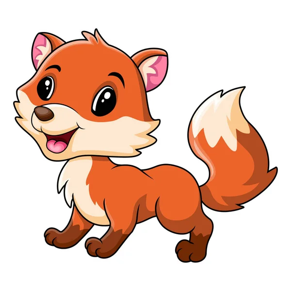 可爱的狐狸宝宝笑一笑 — 图库矢量图片