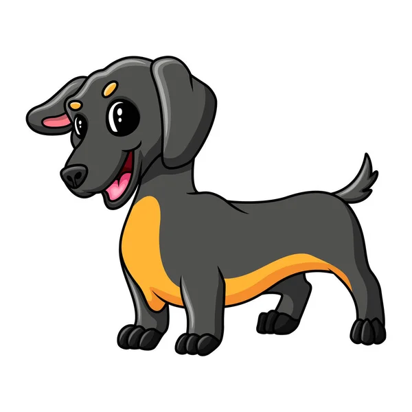 有趣可爱的Rottweiler狗快乐 — 图库矢量图片