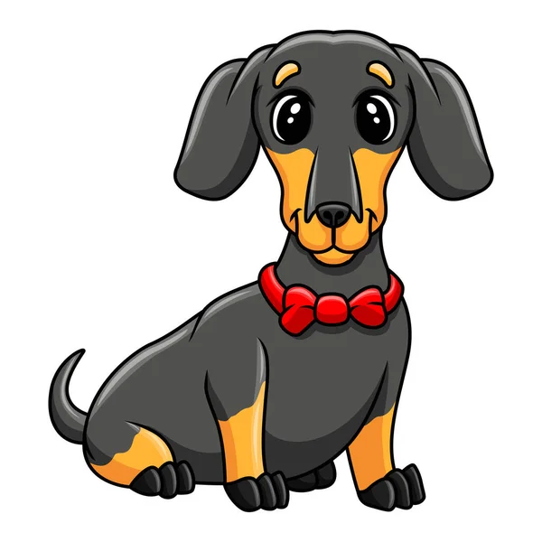 面白いかわいいロトウィラー犬の幸せ — ストックベクタ