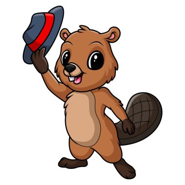 Güzel kunduz çizgi filmi. Şapkanı çıkar.