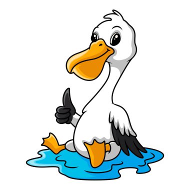 Pelikan karikatürü ürkütücü bir mutluluk.