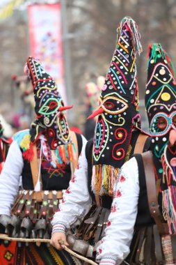 Pernik, Sofya Devleti, Bulgaristan - 01.26-28.2024: Surva 30. Uluslararası Maskeli Balo Oyunları Festivali