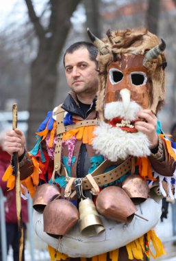 Pernik, Sofya Devleti, Bulgaristan - 01.26-28.2024: Surva 30. Uluslararası Maskeli Balo Oyunları Festivali