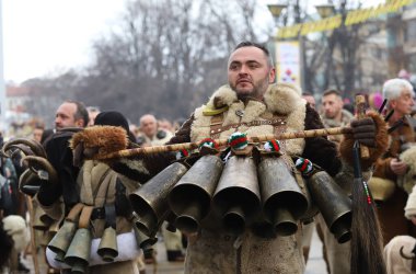 Pernik, Sofya Devleti, Bulgaristan - 01.26-28.2024: Surva 30. Uluslararası Maskeli Balo Oyunları Festivali