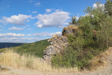 Bulgaristan 'daki muhteşem Pchelina Barajı' nın manzarası, genel görünüm