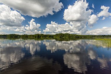 Kuş uçmaz kervan geçmez bir göl manzarası. Sadece yeşil ormanlarla çevrili. Rahatlamanın, rahatlamanın ve zihnini boşaltmanın en iyi yolu bu.. 