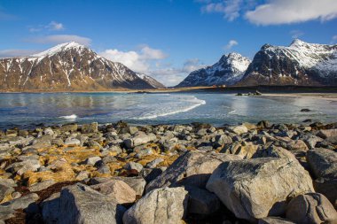 Norveç, Lofoten adalarının güzel manzarası