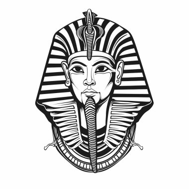 Firavun beyaz arka planda izole edildi