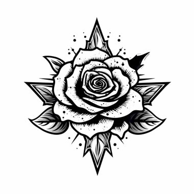 Beyaz arkaplanda izole edilmiş Siyah Güller