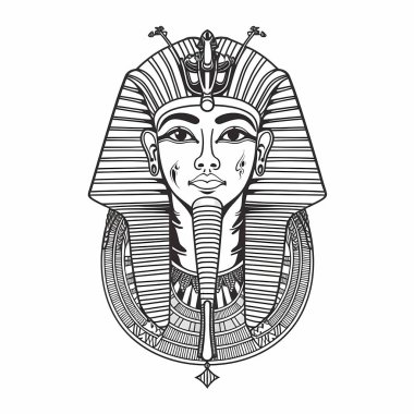 Mısır 'ın Mısır Tanrısı, Mısır' dan el çizimi..