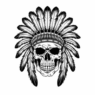 Kuştüyü tasarımı olan Hintlinin kafatası