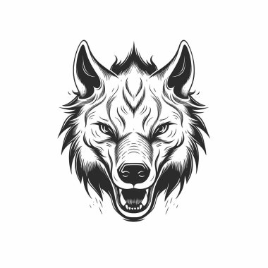 Sırtlan Başı İllüstrasyon Sembol Tasarımı